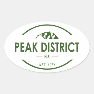 Sticker Ovale Parc national du district de Peak