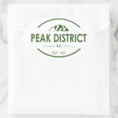 Sticker Ovale Parc national du district de Peak (Sac)
