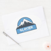 Sticker Ovale Parc national du Glacier (Enveloppe)