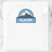 Sticker Ovale Parc national du Glacier (Sac)
