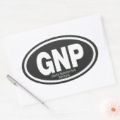 Sticker Ovale Parc national du Glacier (Enveloppe)