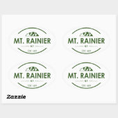Sticker Ovale Parc national du Mont-Rainier (Feuille)