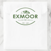 Sticker Ovale Parc national Exmoor (Sac)