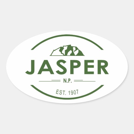 Sticker Ovale Parc national Jasper (Devant)