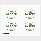 Sticker Ovale Parc national Jasper (Feuille)