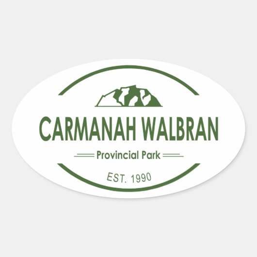 Sticker Ovale Parc provincial Carmanah Walbran (Devant)
