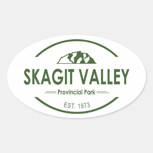 Sticker Ovale Parc provincial de Skagit Valley (Devant)