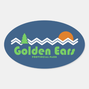 Sticker Ovale Parc provincial Golden Ears Colombie-Britannique R