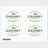 Sticker Ovale Parc provincial Granby (Feuille)