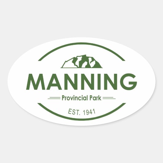Sticker Ovale Parc provincial Manning (Devant)