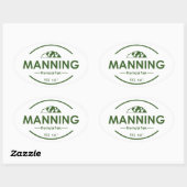 Sticker Ovale Parc provincial Manning (Feuille)