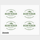 Sticker Ovale Parc provincial Mount Robson (Feuille)