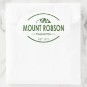 Sticker Ovale Parc provincial Mount Robson (Sac)