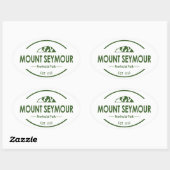 Sticker Ovale Parc provincial Mount Seymour (Feuille)