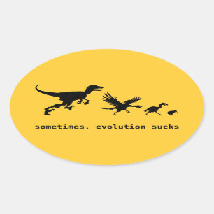 Sticker Ovale Parfois, l'évolution craint