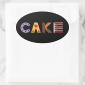Sticker Ovale Parfum de gâteau à base de viennoiseries, stratifi (Sac)
