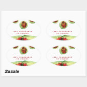 Sticker Ovale Parfum de vie : Potpourri message inspirant (Feuille)