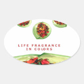 Sticker Ovale Parfum de vie : Potpourri message inspirant (Devant)