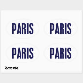 Sticker Ovale Paris (Feuille)