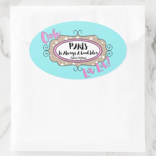Sticker Ovale Paris (Sac)