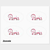 Sticker Ovale Paris (Feuille)