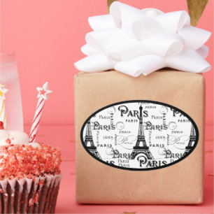 Sticker Ovale Paris France Cadeaux et Souvenirs