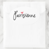 Sticker Ovale Parisienne, fille parisienne (Sac)