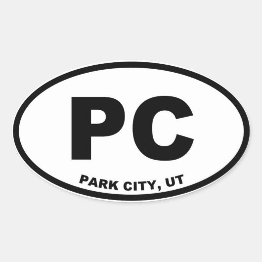 Sticker Ovale Park City Utah (Devant)