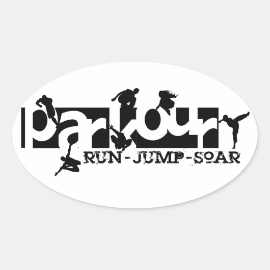 Sticker Ovale Parkour (Devant)