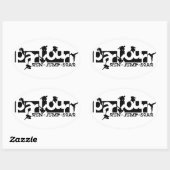 Sticker Ovale Parkour (Feuille)