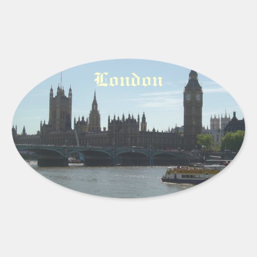 Sticker Ovale Parlement et Big Ben (Devant)