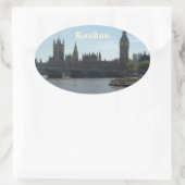 Sticker Ovale Parlement et Big Ben (Sac)