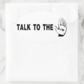 Sticker Ovale Parler À La Main (Sac)