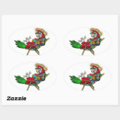 Sticker Ovale Parrot Beach (Feuille)