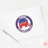 Sticker Ovale Parti républicain de Floride (Enveloppe)