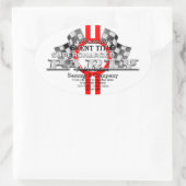 Sticker Ovale Partie de performance surchargée personnalisée (Sac)