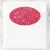Sticker Ovale parties scintillant fuchsia rose chaud (Sac)