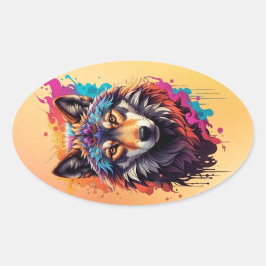 Sticker Ovale Paruline thermique (Devant)