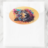Sticker Ovale Paruline thermique (Sac)
