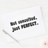 Sticker Ovale Pas Concédé, Juste Parfait (Enveloppe)