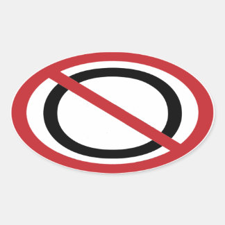 Sticker Ovale Pas d'autocollant Obama