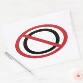 Sticker Ovale Pas d'autocollant Obama (Enveloppe)