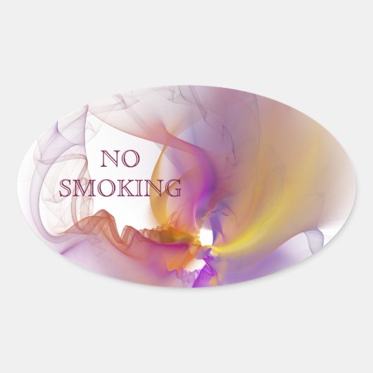 Sticker Ovale Pas de tabac (Devant)