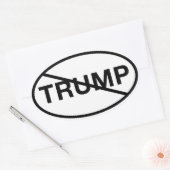 Sticker Ovale Pas de Trump (Enveloppe)