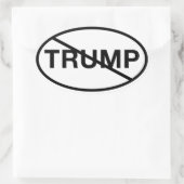 Sticker Ovale Pas de Trump (Sac)