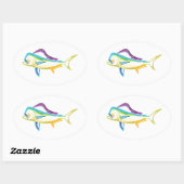 Sticker Ovale Pas ordinaire (Feuille)