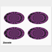 Sticker Ovale Passion violette : Royal Romance Roses (Feuille)