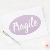 Sticker Ovale Pastel violet fragile entreprise moderne tendance (Enveloppe)
