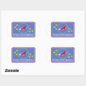 Sticker Ovale Patch de vol Roscosmos (Feuille)