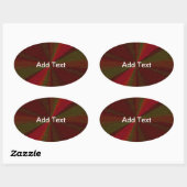 Sticker Ovale Patchwork de dégradé circulaire rouge à vert (Feuille)